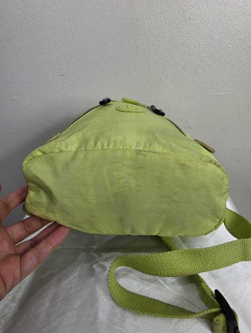 Kipling Neon Green Nylon Mini Backpack - Picture 8 of 10